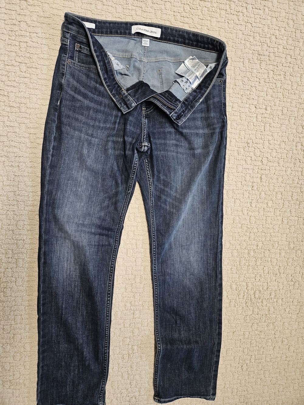 Calvin Klein Men’s Dark Blue Straight Jeans